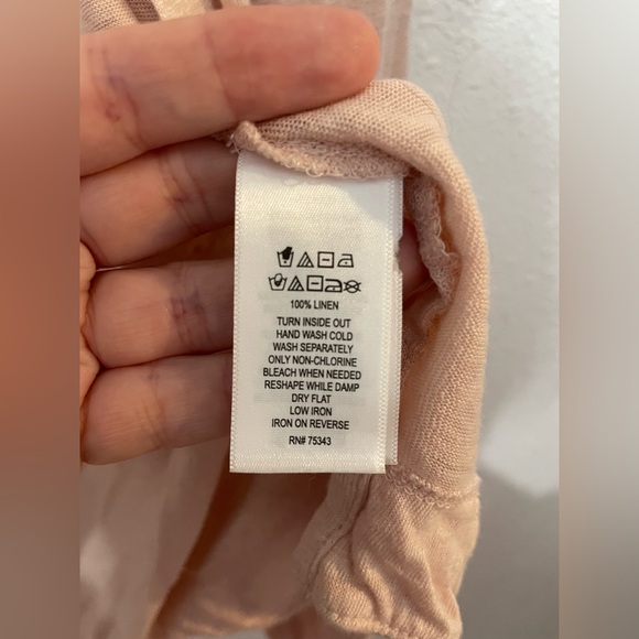 Tahari 100% linen 3X Long Sleeve Open Cardigan hooded dusty rose Gorgeous - Picture 3 of 7